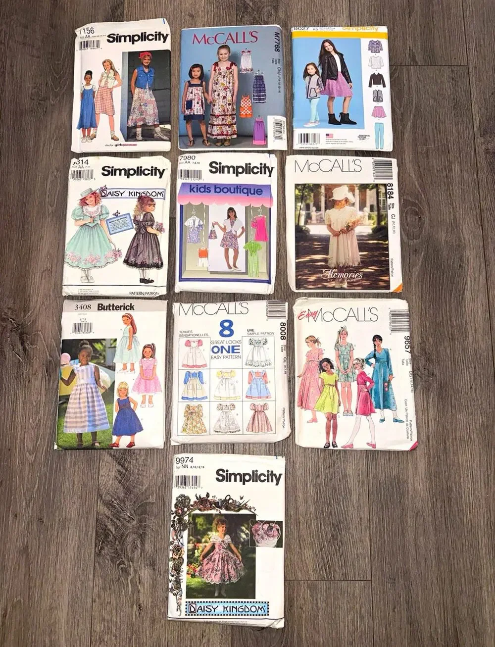 Lot of 10 Children’s Girls Dress & Formal Wear Sewing Patterns Daisy Kingdom